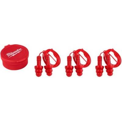 Milwaukee 4932471904 Chrániče sluchu zátkové se šňůrkou 3 páry