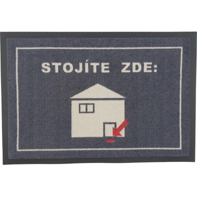 GDmats GPS Stojíte zde Šedá 40 x 60 cm