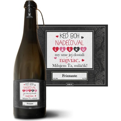 Sablio Keď Boh nadeľoval lásku Prosecco biele suché šumivé víno 10,5 % 0,75 l (holá fľaša)