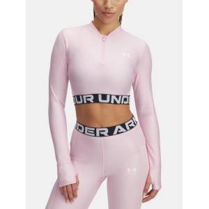Under Armour Women's HeatGear Rib 1/4 Zip LS тениска Under Armour | Rozov | ЖЕНИ | XL