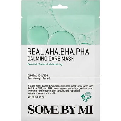Some By Mi Real AHA BHA PHA Calming Care Mask - Обновяваща маска с AHA BHA PHA киселини 1бр/20мл