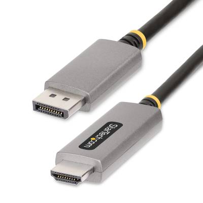 StarTech StarTech. com 133DISPLAYPORTHDMI21 адаптер за видео кабел 2 м DisplayPort HDMI Черен, Сребърен (133DISPLAYPORTHDMI21)
