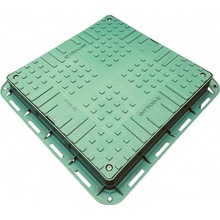 Standartpark Plastový hranatý poklop 680 x 680 mm zelená