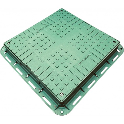 Standartpark Plastový hranatý poklop 680 x 680 mm zelená – Zboží Dáma