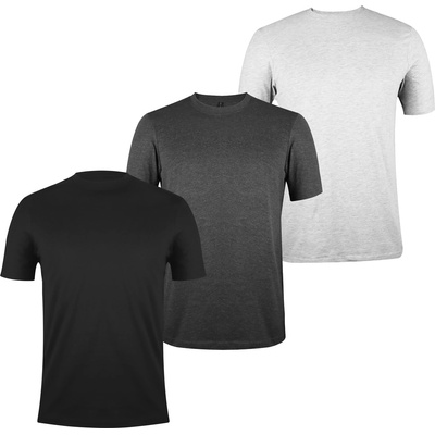 Donnay Мъжка тениска Donnay 3 Pack T Shirts Mens - GreyM/CharM/Blk