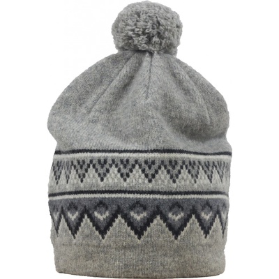 Scandianvian beanie SKHOOP pletená vlněná čepice grey