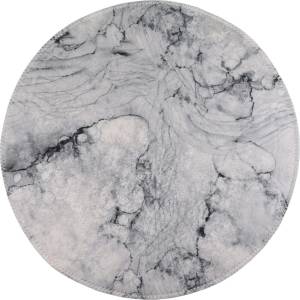 Vitaus Светлосив миещ се кръгъл килим ø 120 cm - Vitaus (KRN-S9510-Yuvarlak-120x120)
