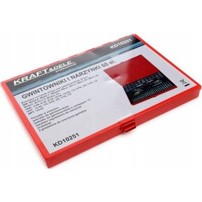 KRAFT&DELE Závitníky sada závitníků kufřík 60 ks KD10251
