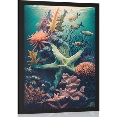 Plakát surrealistická hvězdovka - 20x30 white