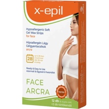 X-EPIL Face Arcra hypoalergenne depilačné pásiky 12 ks