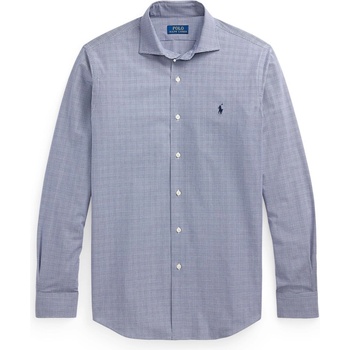 Ralph Lauren Men's Poplin Check Long-Sleeve Patterned Shirt - Navy White