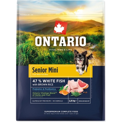Ontario Senior Mini Fish & Brown Rice 2,25 kg