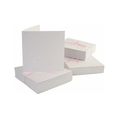 Priania a obálky 240g štvorcové 13 x13 cm biele 100 ks