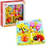 Tooky Toy Дървен лабиринт с две лица - Форми - животни и цветове - Tooky Toy
