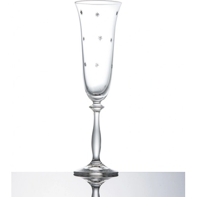 Bohemia Crystal Sklenice na šumivé víno dekor STARDUST 6 x 190 ml