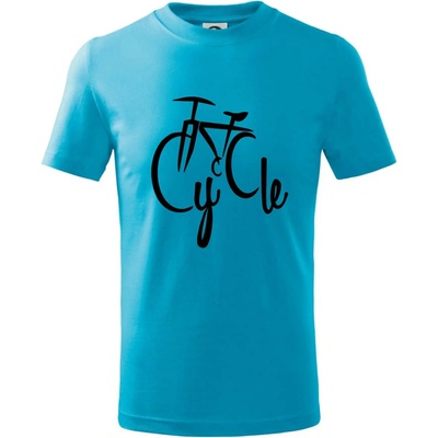 Cycle kolo tričko dětské bavlněné světlý tyrkys