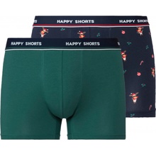 Happy Shorts vánoční boxerky 2 kusy zelená