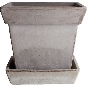 Bergs Potter Саксия Gaia с поставка 25 см сива (GAIG25S)