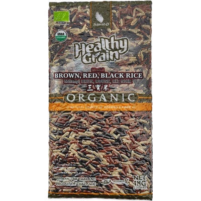 Sawat-D Hnědá červená a černá rýže Organic 1 kg