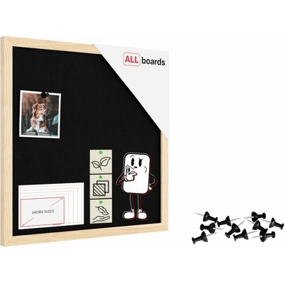 Allboards TFBLACK44BK Textilní tabule 40 × 40 cm