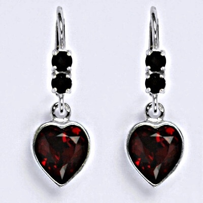 Čištín 449278580 se Swarovski krystalem garnet srdce NK 1346/1396