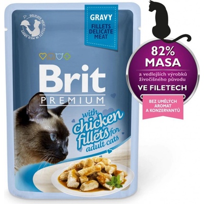 Brit Premium Cat Delicate Fillets in Gravy Chicken 85 g