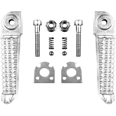 BIKETEC PARTS sada stupaček pasažéra kompletní s upevněním YAMAHA YZF R1 02-12, YZF R6 03-11 barva stříbrná