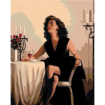 Zuty Malování podle čísel Čekání před večeří 40 x 50 cm vypnuté plátno na rám
