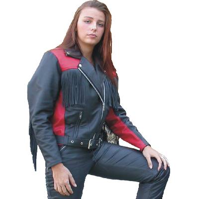 bunda dámská F-D2 kožená na chopper barva: černá, Velikost: 38