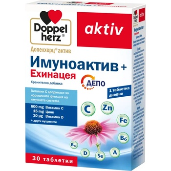 Doppelherz Aktiv Имуноактив + Ехинацея Депо, 30 таблетки