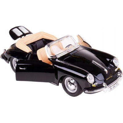 Bburago Porsche 356B Cabriolet 1961 čierne 1:24