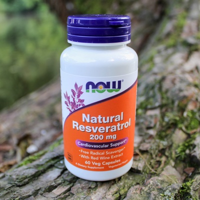 Now Foods Resveratrol 200 mg x 60 rostlinných kapsúl