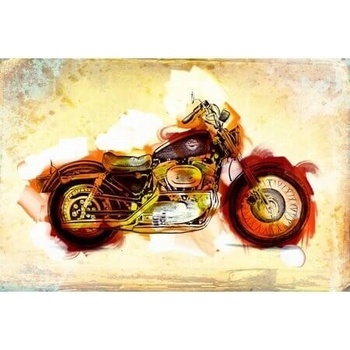 Ceduľa Motorka retro