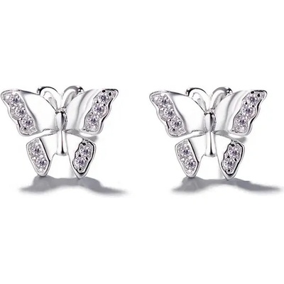Majya stříbrné náušnice MOTÝLEK 10146