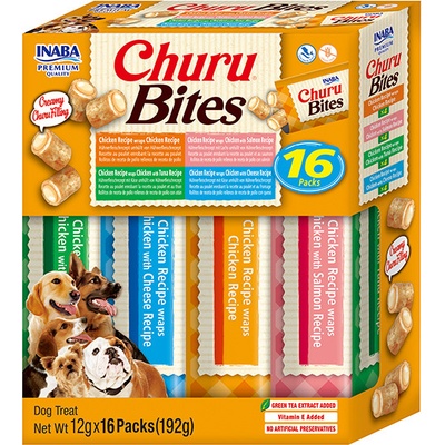 Churu INABA FOODS Co. Ltd. Dog BOX Bites Chicken wraps Variety 16 x 12 g