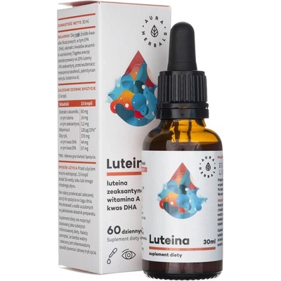 Aura Herbals Luteín Zeaxantín Kyseliny Vitamínu A DHA a EPA kvapky 30 ml