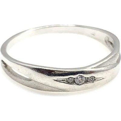 Šperky Jan Kos jewellery Stříbrný prsten s bílým kamenem 32104092
