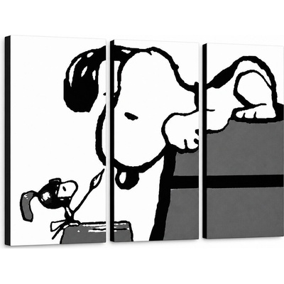 Ručne maľovaný POP Art obraz SNOOPY - 120x80 cm