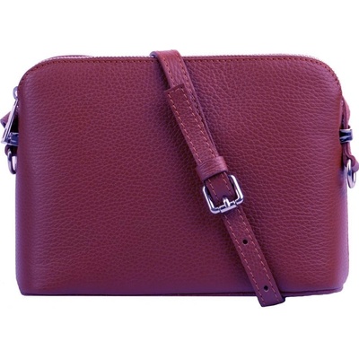 MaxFly dámská kožená kabelka crossbody 5232 bordó