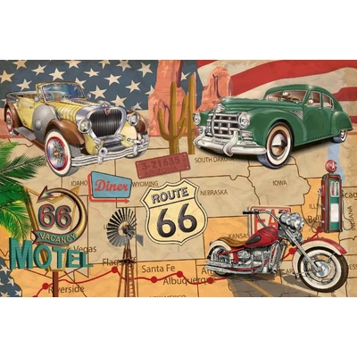 Dimex MS-5-2144 Vliesová fototapeta Route 66 plakát rozměry 375 x 250 cm