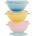 Badabulle Купички с капак и вакуумно захващане Badabulle - Pastel, 3 броя (B005108)