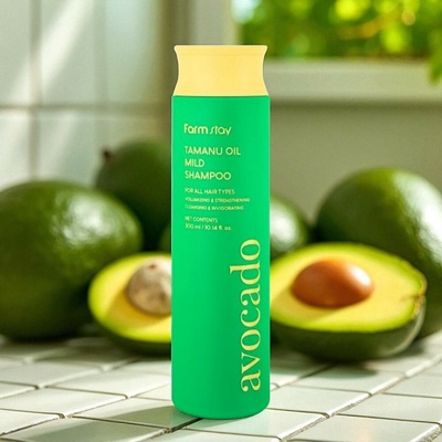Farm Stay Tamanu Oil Mild Shampoo Avocado hydratační a vyživující šampon 300 ml