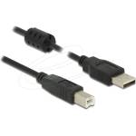 DeLock Кабел Delock USB-A към USB-B, 1.0m, черен (84895) - caretech