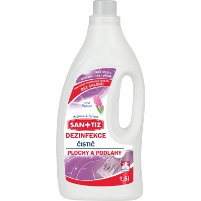 Sanitiz Čistící prostředek na plochy a podlahy / dezinfekce 1,5 l - parfém Hyacint