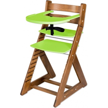 Hajdalánek Rostoucí židle Ela velký pultík dub tmavý / zelená