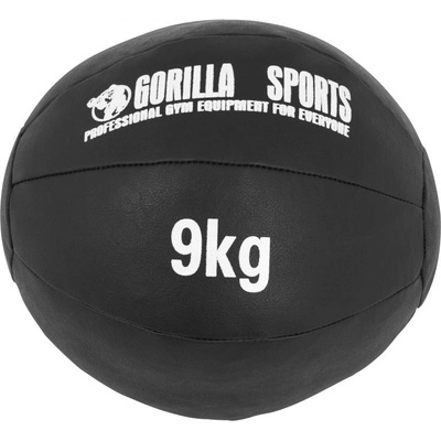 Gorilla Sports kožený Medicinbal 9 kg