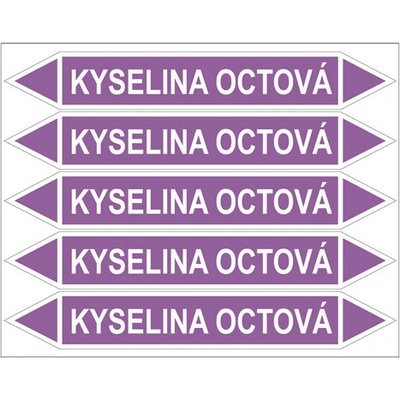 Značení potrubí, kyselina octová PZG 006994