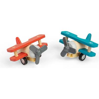 Bigjigs Toys Дървена играчка Bigjigs - Самолетчета, 2 броя (36072)