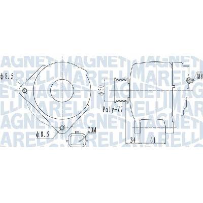 Alternátor MAGNETI MARELLI 063732057010