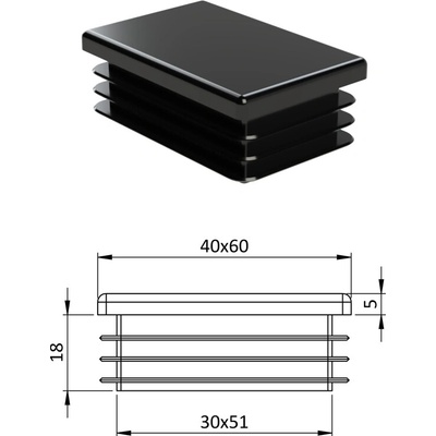 Krytka plastová 40 x 60 mm – Sleviste.cz